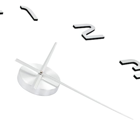 vidaXL Zegar ścienny 3D, nowoczesny design, 100 cm, XXL, srebrny