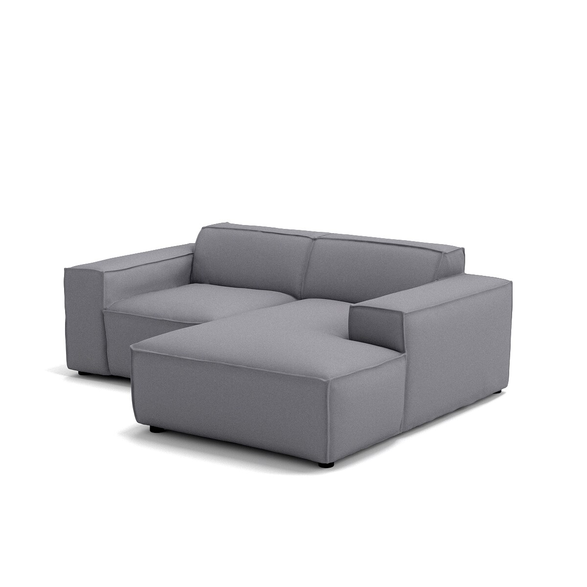 Narożnik prawy 3 osobowy Modularis - Szary Welur