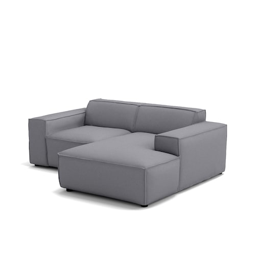 Narożnik prawy 3 osobowy Modularis - Szary Welur