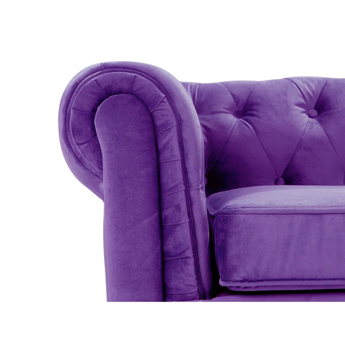 Komplet wypoczynkowy dla 4 osób CHESTERFIELD Welur Fioletowy