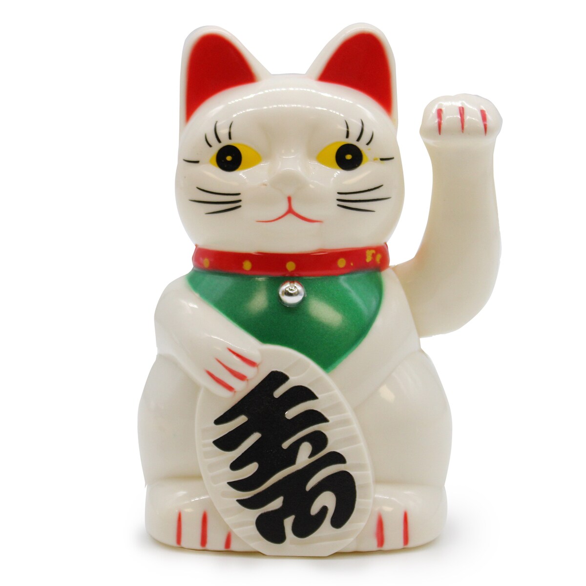 JAPOŃSKI KOT MANEKI-NEKO CHIŃSKI SZCZĘŚCIA FIGURKA KOTA RUCHOMA ŁAPKA 15 CM