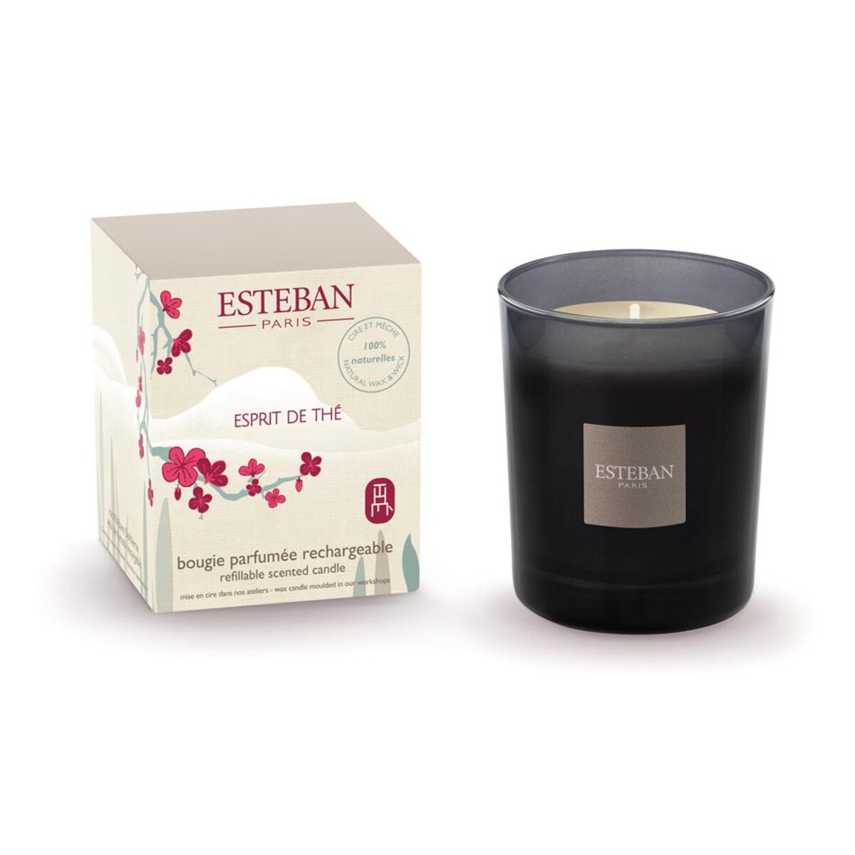 Świeca zapachowa Esprit de thé, 180 g, Esteban