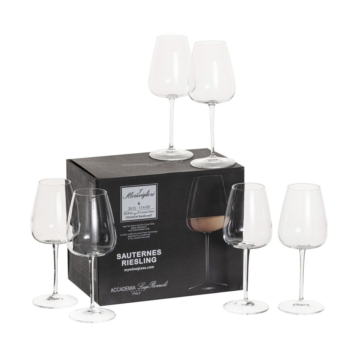 Kieliszki do wina Gioco 6szt. 350ml, 5,2 x 7,5 x 20,3 cm