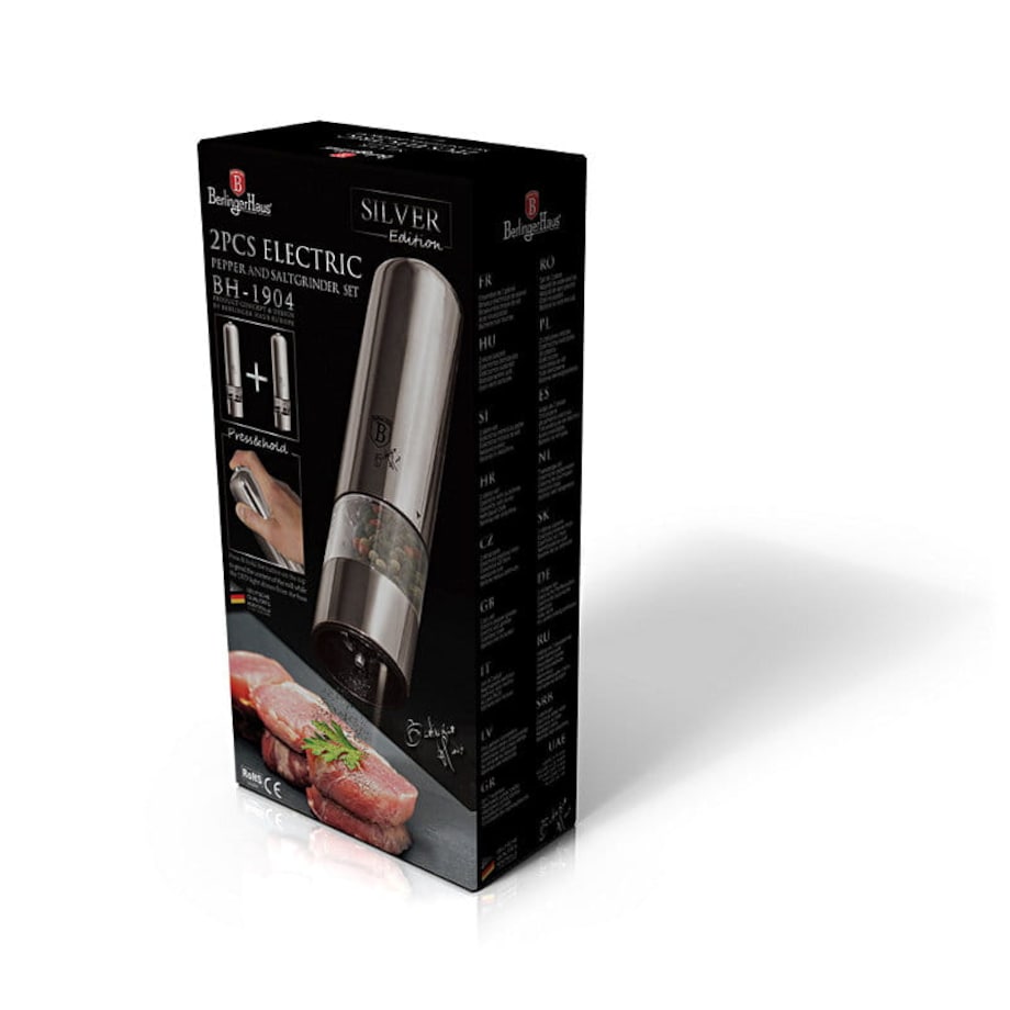 Zestaw elektrycznych młynków do przypraw BerlingerHaus Srebrne BH-1904