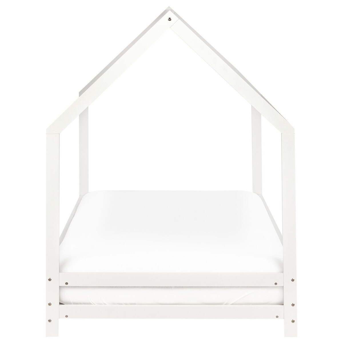 Łóżko dziecięce domek drewniane 90 x 200 cm białe APPY