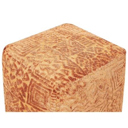 Puf 45 x 45 x 45 cm złoty brąz SANAWAN