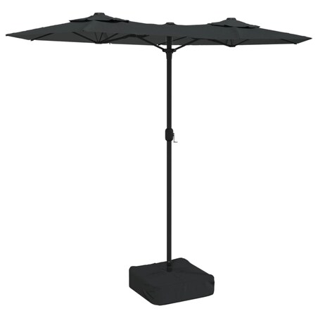 vidaXL Podwójny parasol ogrodowy, antracytowy, 316x145 cm