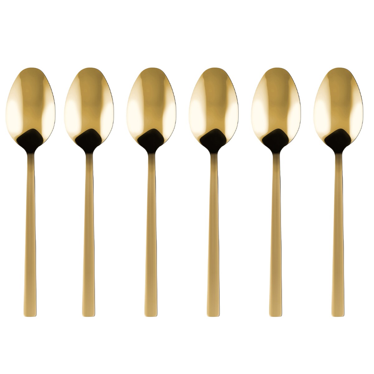 Komplet 6 łyżeczek do herbaty Piano gold w pudełku 29507