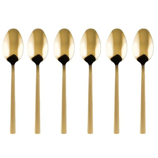 Komplet 6 łyżeczek do herbaty Piano gold w pudełku 29507