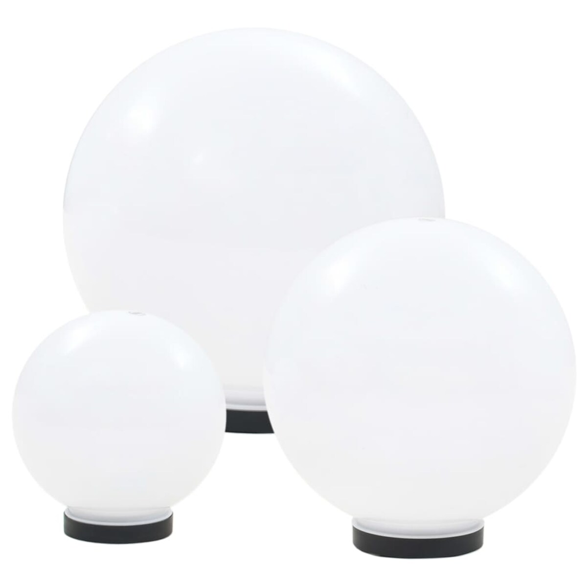 vidaXL Zestaw 6 kulistych lamp ogrodowych LED, 20/30/40 cm, PMMA
