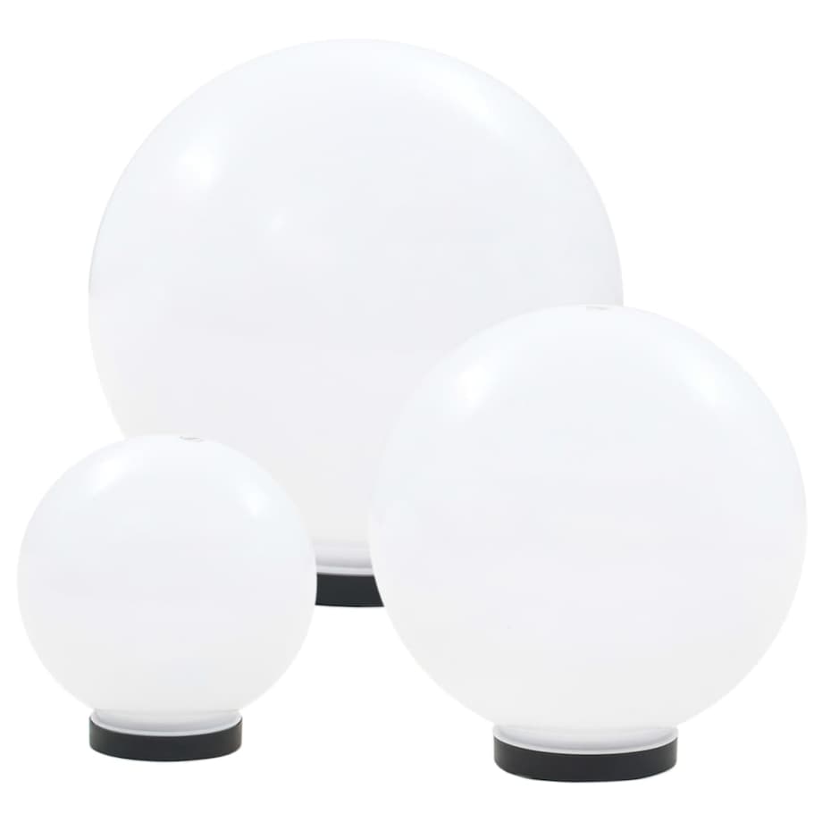 vidaXL Zestaw 6 kulistych lamp ogrodowych LED, 20/30/40 cm, PMMA