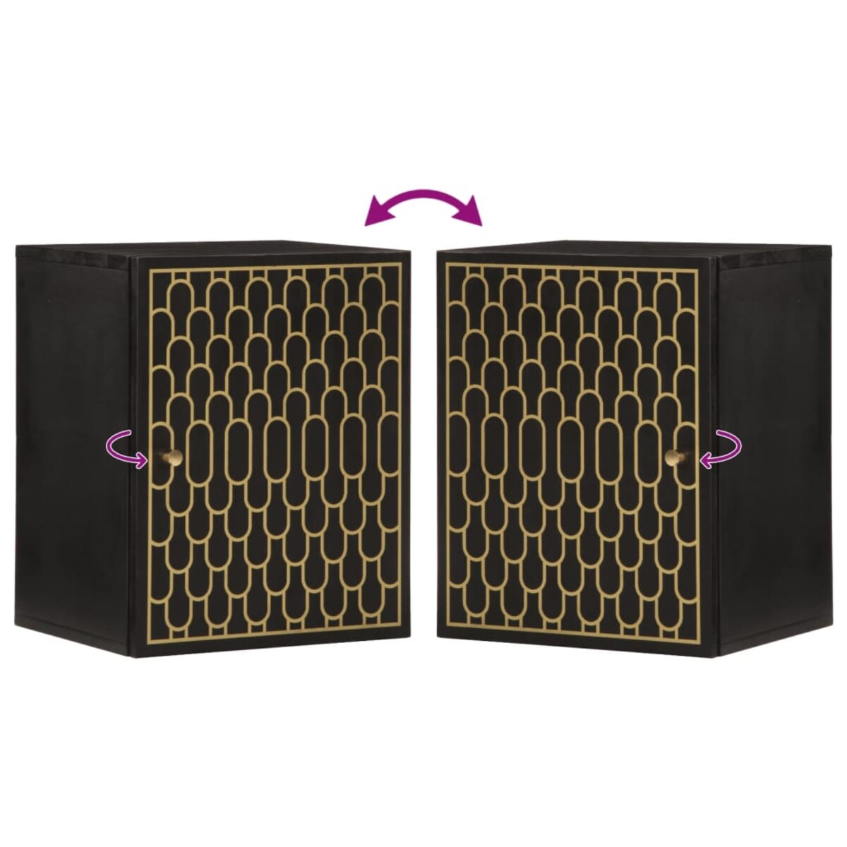 vidaXL Szafka ścienna do łazienki, 38x33x48 cm, lite drewno mango