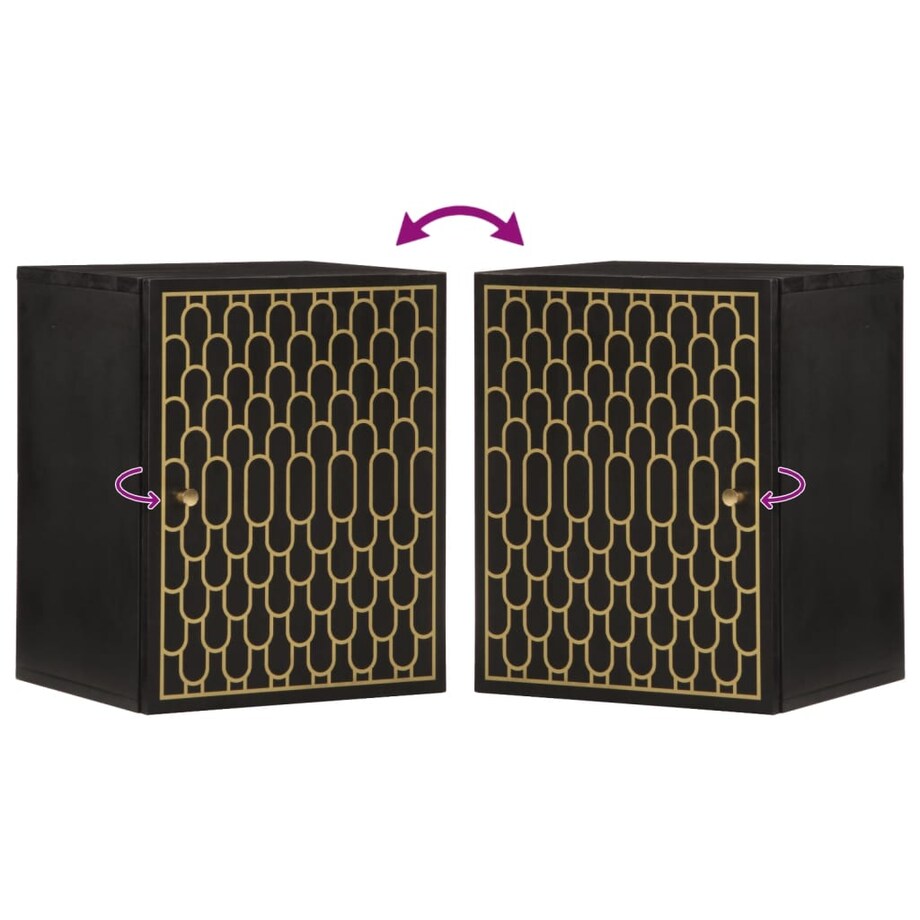 vidaXL Szafka ścienna do łazienki, 38x33x48 cm, lite drewno mango