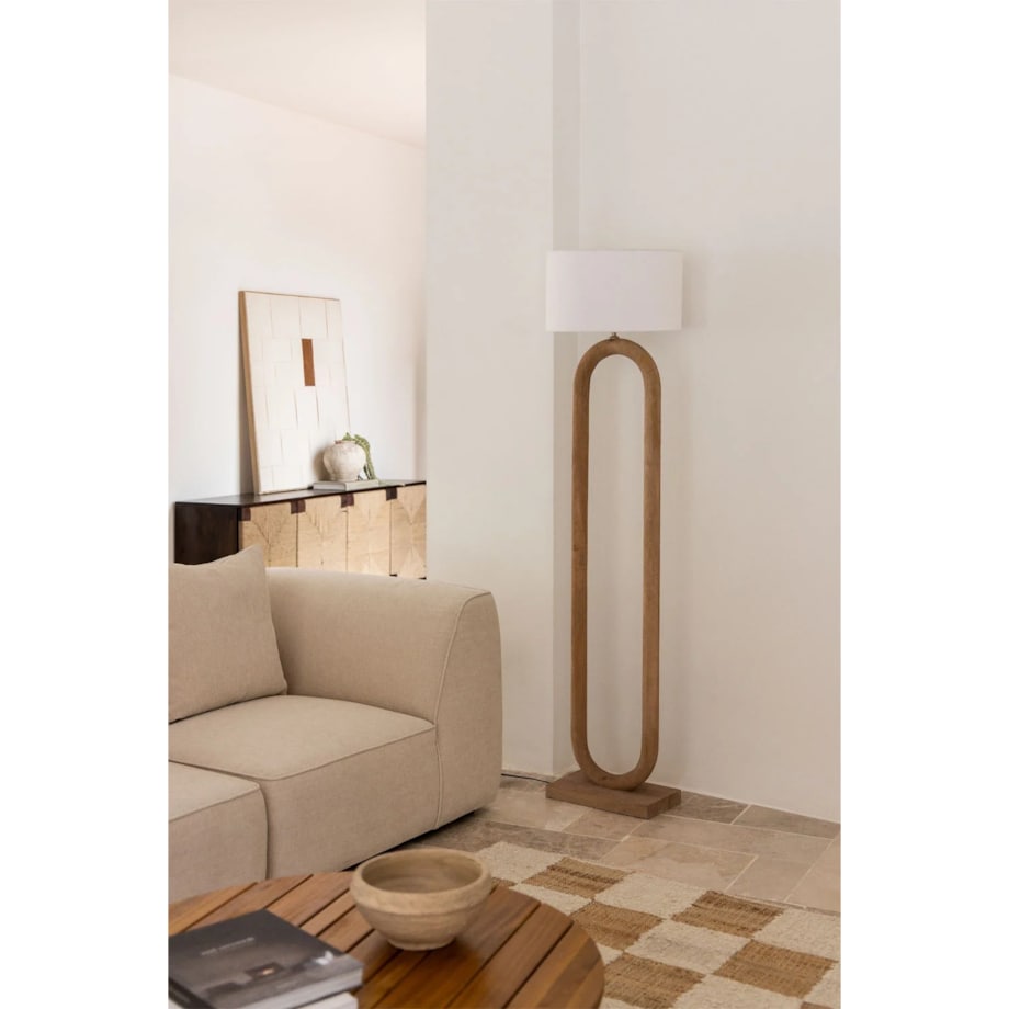 Lampa podłogowa z drewna mango Tiberia 175 cm