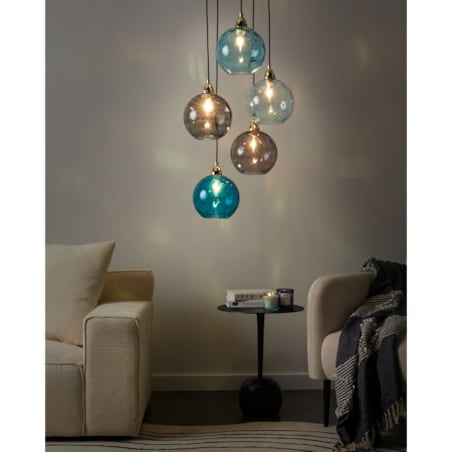 Lampa wisząca PABELLON Szkło Niebieski