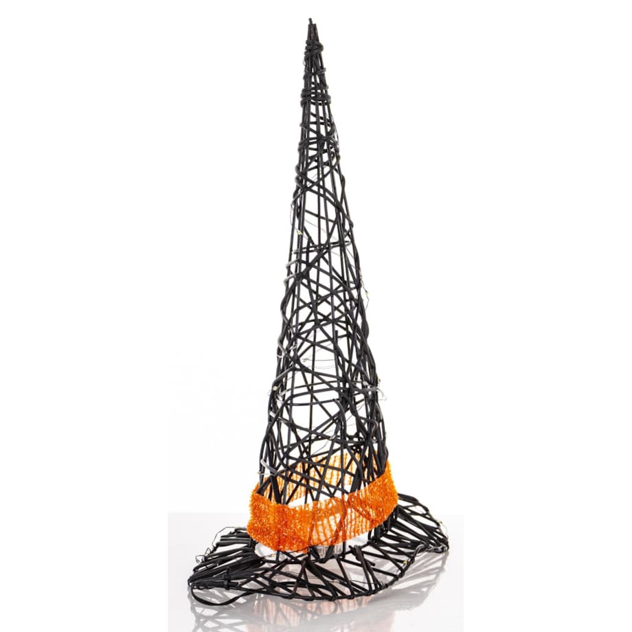 Dekoracja Halloween - kapelusz czarownicy LED 41x34x16 cm PETASUS-2 czarny