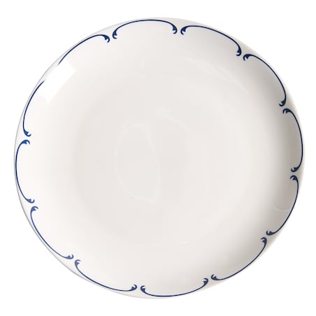 Zastawa stołowa 24-częściowa CHAROLI Porcelana Biały/ niebieski