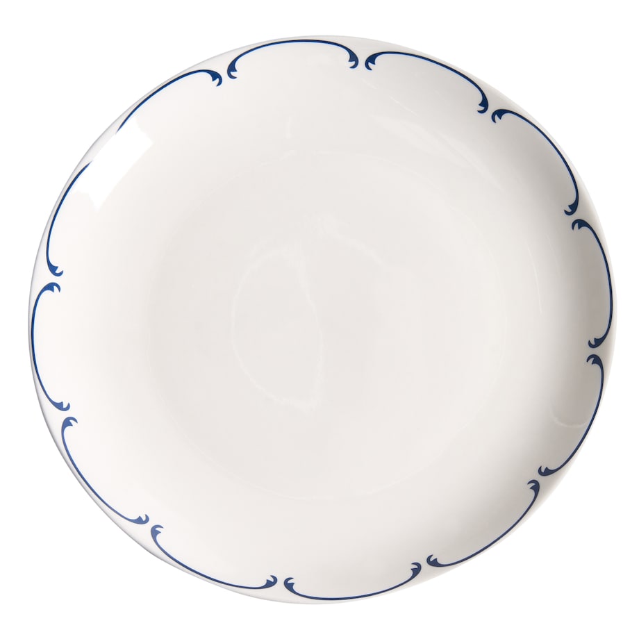 Zastawa stołowa 24-częściowa CHAROLI Porcelana Biały/ niebieski