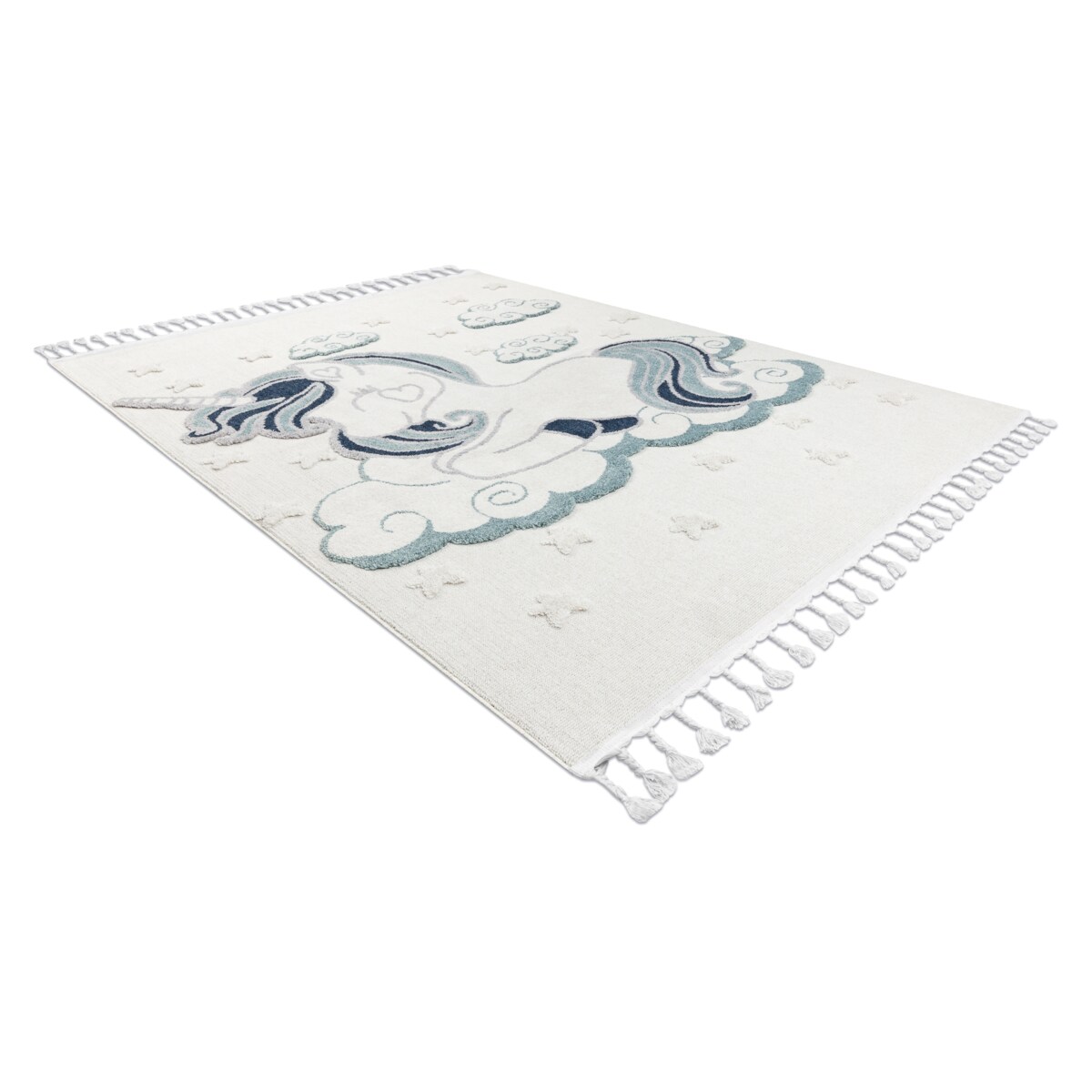 Dywan YOYO GD49 biały / szary - Jednorożec 200x290 cm