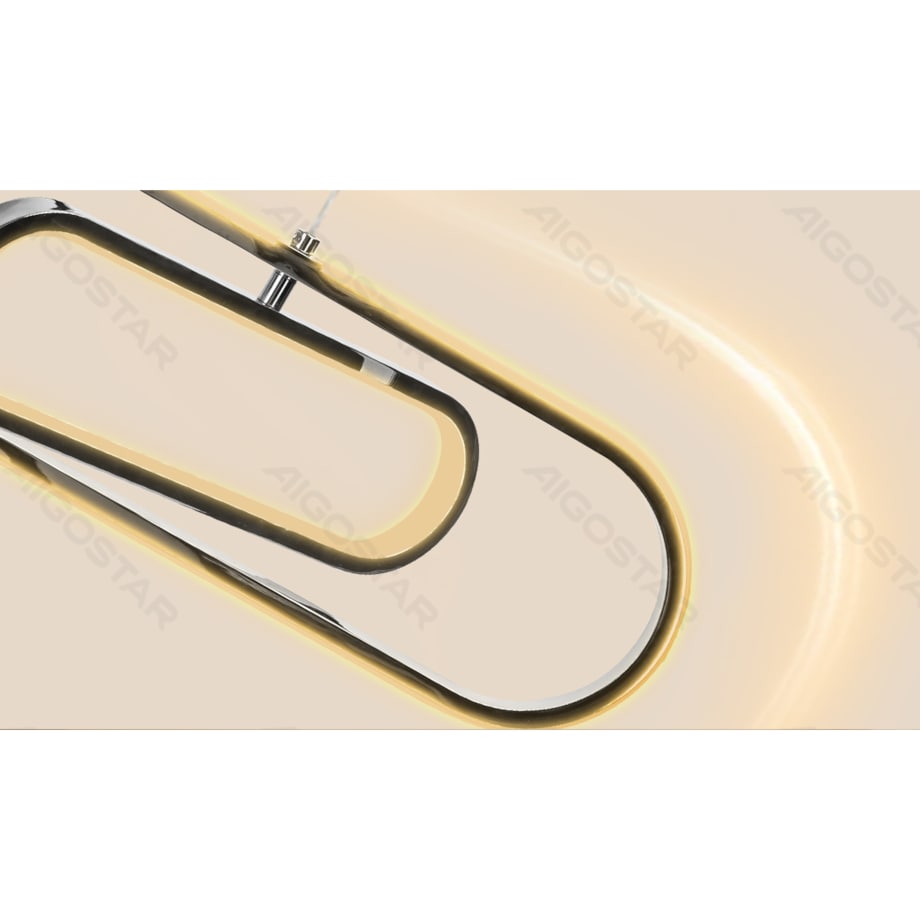 lampa wisząca led z metalu i silikonu, 35 w, 2700k owalna