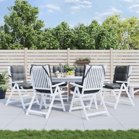 vidaXL Poduszki na krzesła z niskim oparciem, 6 szt., antracytowe