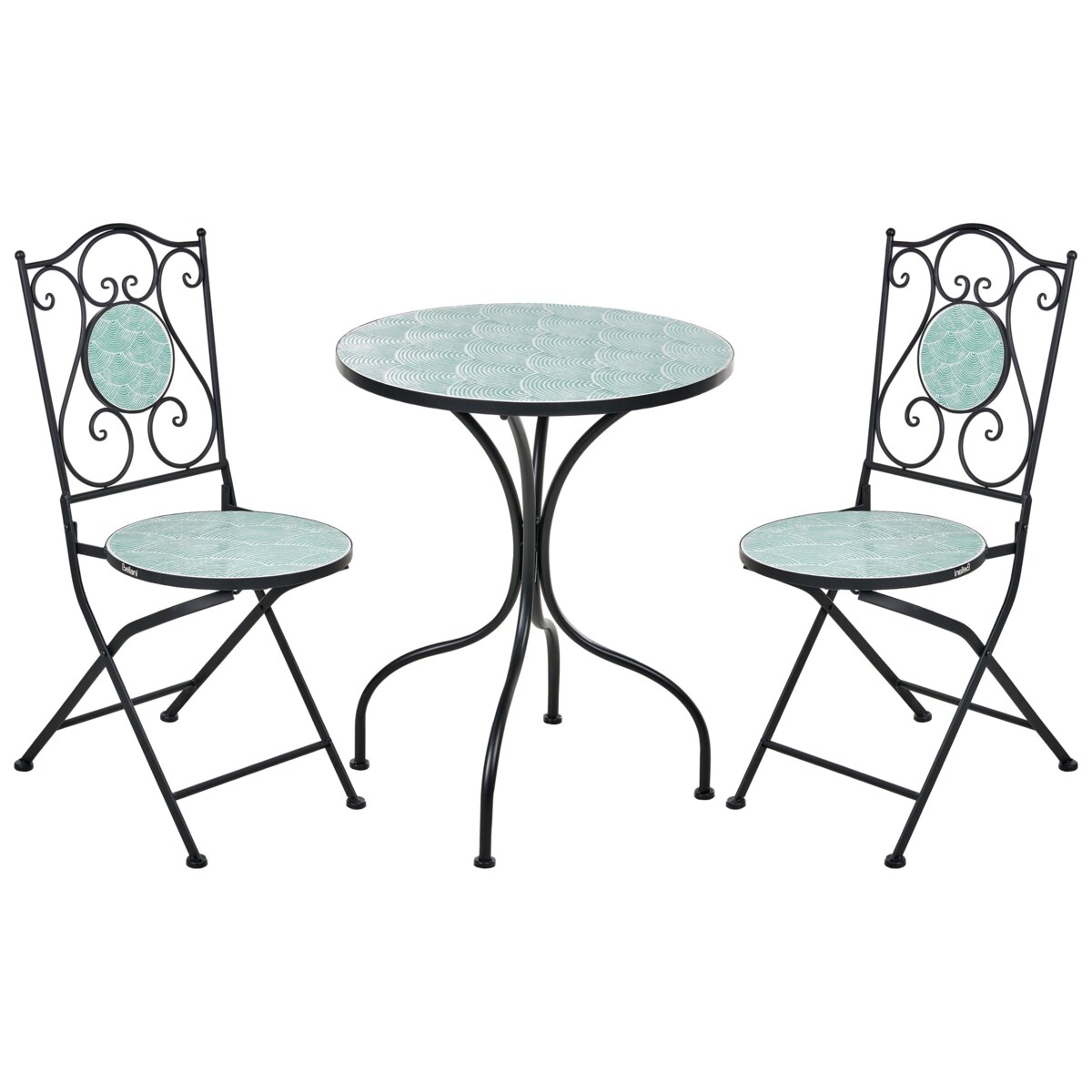 Zestaw mebli balkonowych Składane ANAPO Metal Czarny