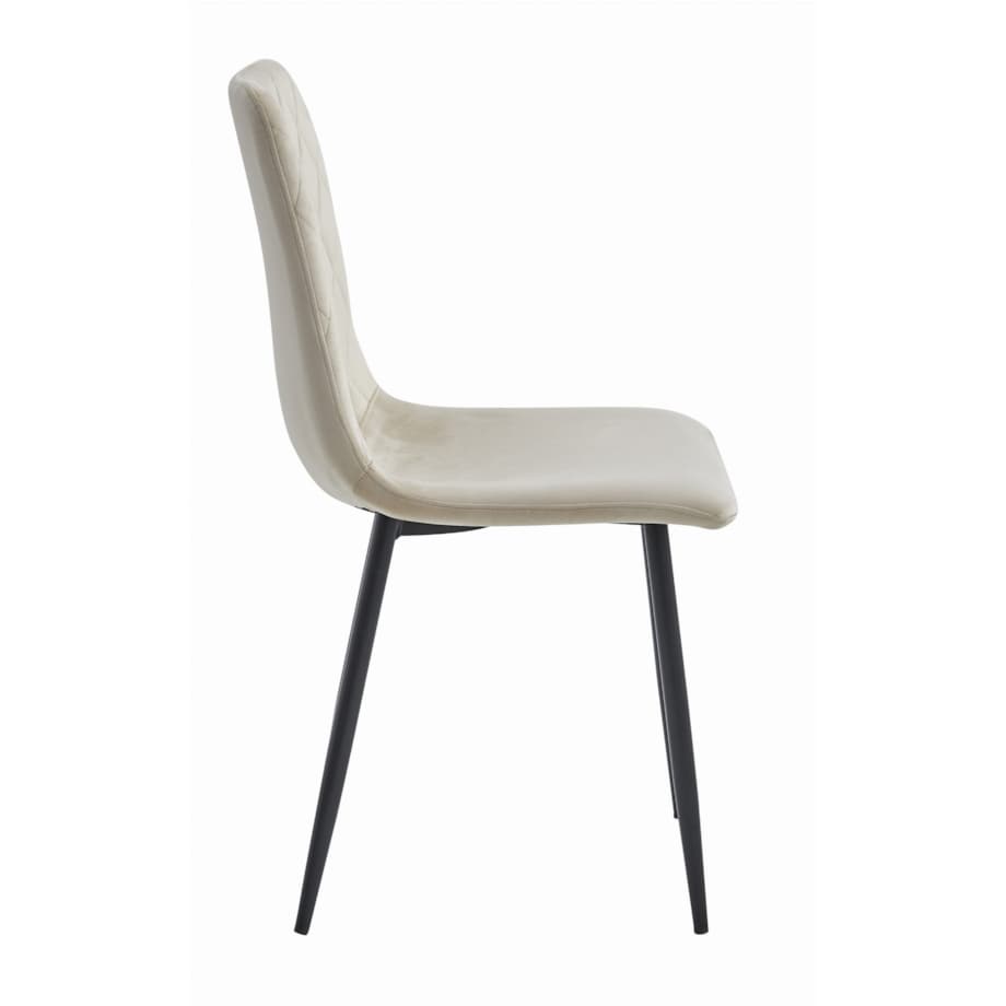 Krzesło Do Jadalni Kuchni Salonu Turin - Beż Aksamit