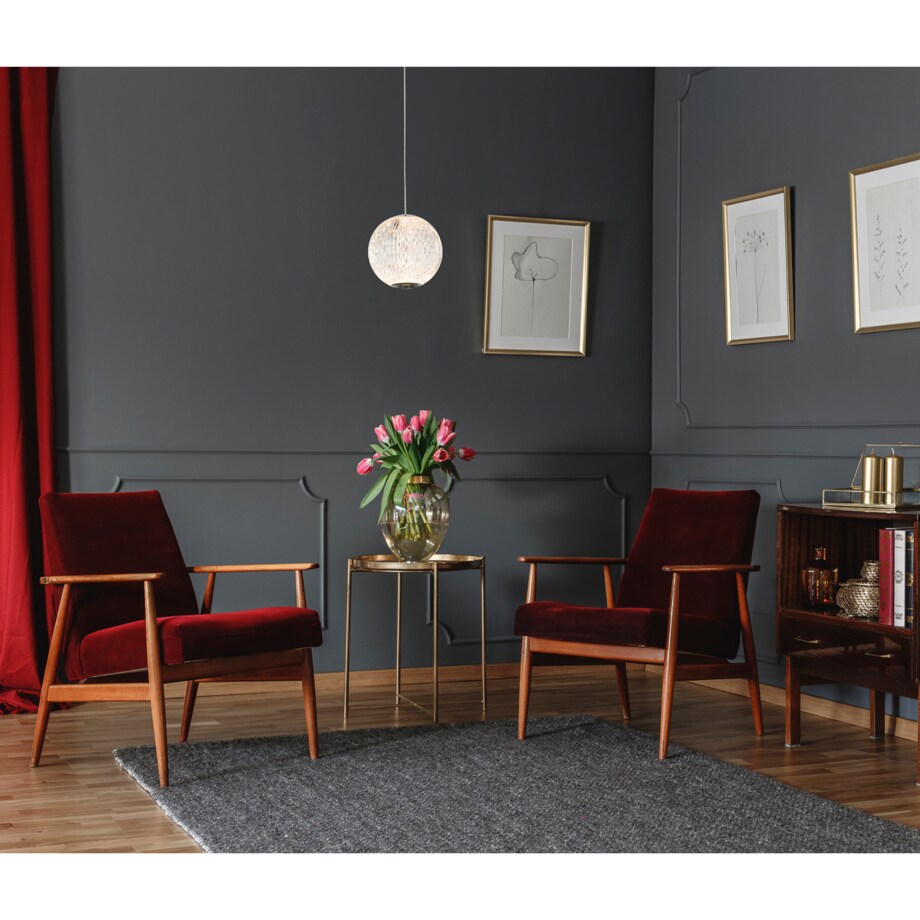 Glamour LAMPA wisząca ROSARIO PND-12220121-1A-CR Italux szklana OPRAWA crystal ZWIS LED 4,2W 3000K kula ball przezroczysta