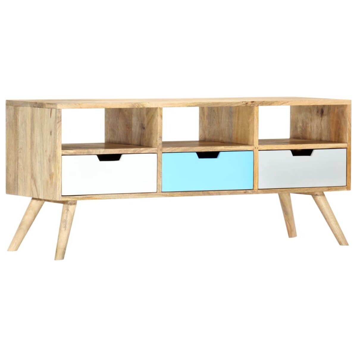 vidaXL Szafka pod TV, 110 x 35 x 48 cm, lite drewno mango