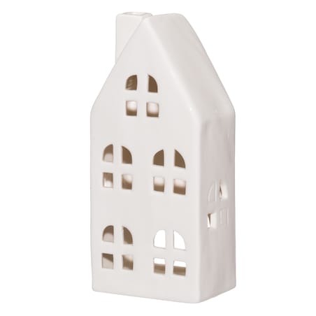 Ceramiczny lampion domek, wys. 17 cm