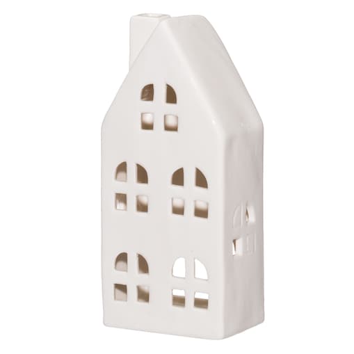 Ceramiczny lampion domek, wys. 17 cm