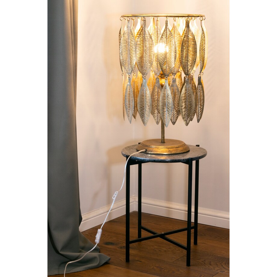 LAMPA LUMMIG liście stołowa złota XL