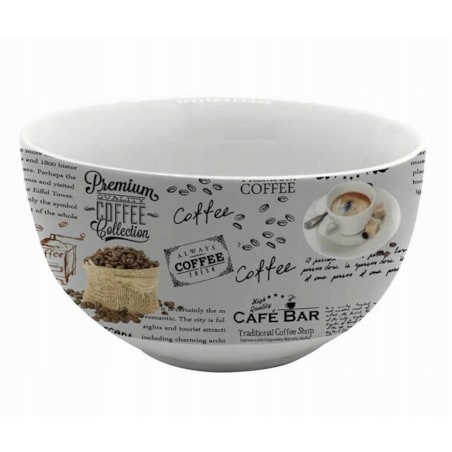 MISKA miseczka na preznt gift śniadanie zupę WZÓR kawa 2 szt komplet