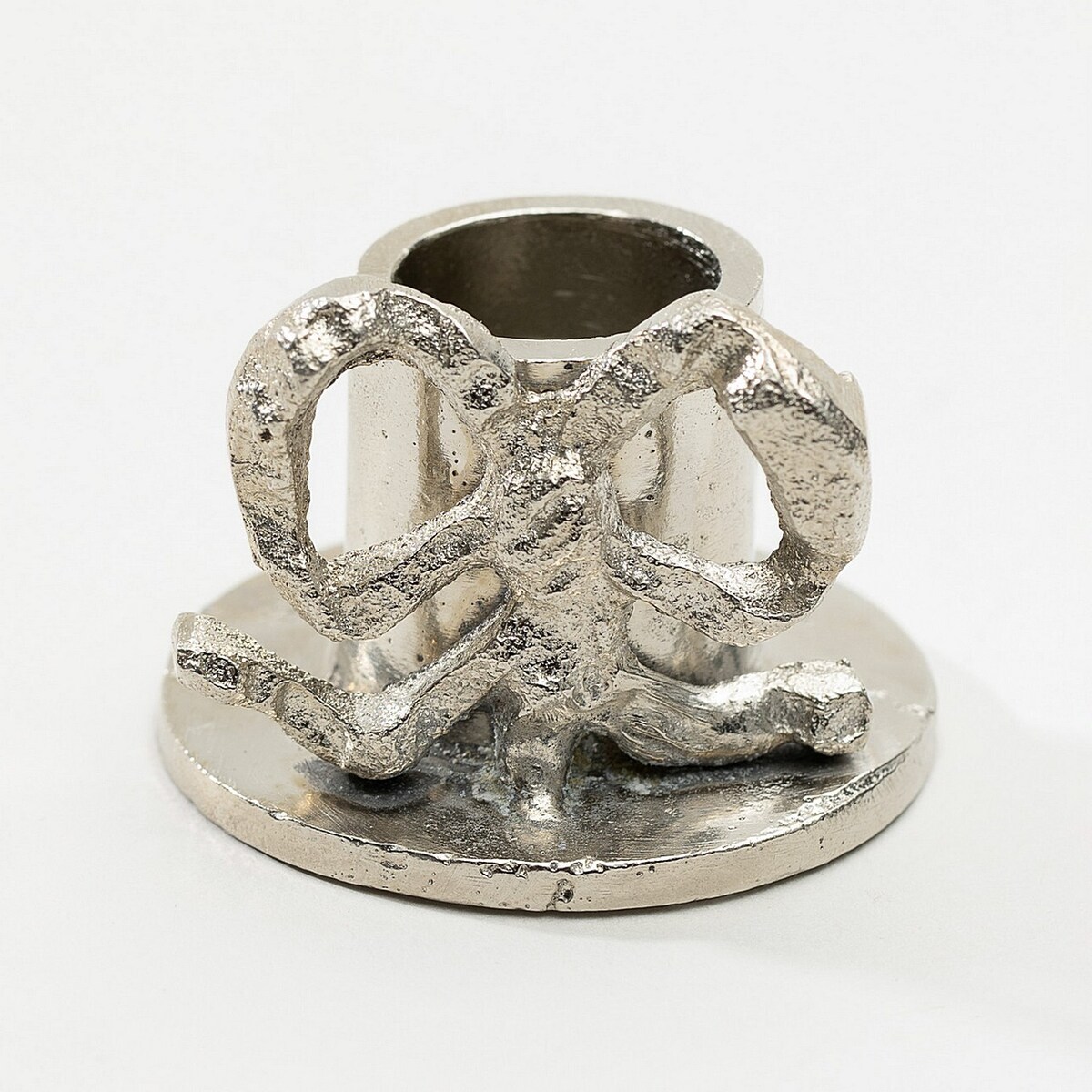 Świecznik Glint 5x5x4 cm boże narodzenie, święta, świąteczne, srebrny, 5x5x4 cm