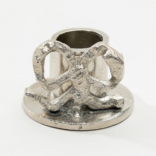 Świecznik Glint 5x5x4 cm boże narodzenie, święta, świąteczne, srebrny, 5x5x4 cm