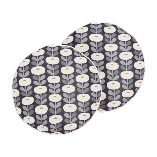 2 poduszki ogrodowe wzór geometryczny 40 cm szare VALSORDA