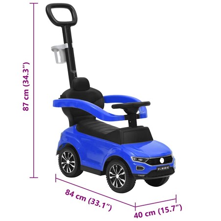 vidaXL Jeździk Volkswagen T-Roc, niebieski