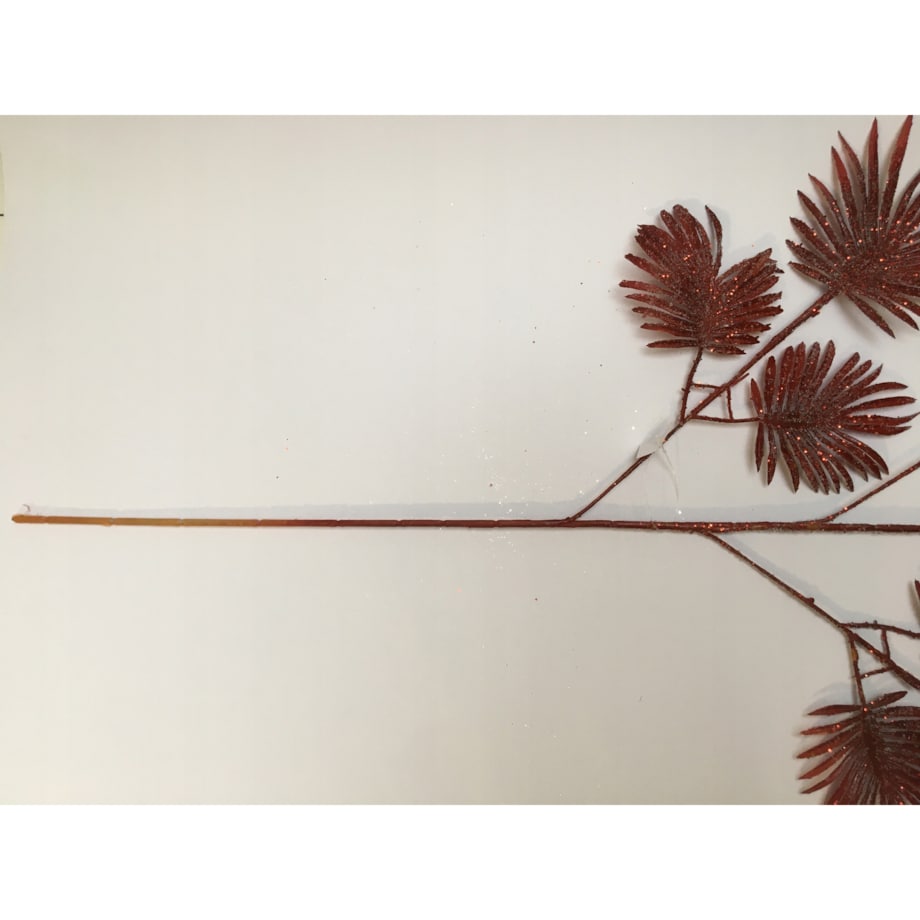 GAŁĄZKA DUŻY LIŚĆ PALMY czerwony dodatek święta dekoracja stołu stroika