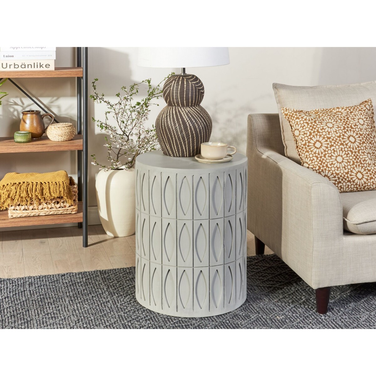 Stolik pomocniczy szary DEARA