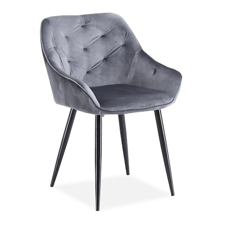 Krzesło tapicerowane K487 VELVET szare