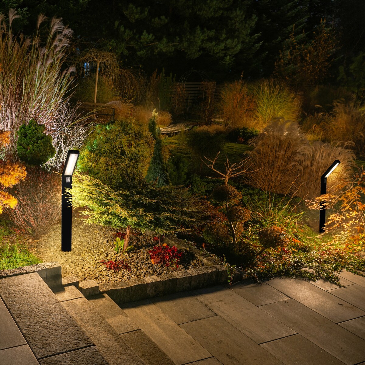 Lampa Solarna 20 Led Do Ogrodu Wbijana Dekoracja Ogrodowa Czujnik Zmierzchu