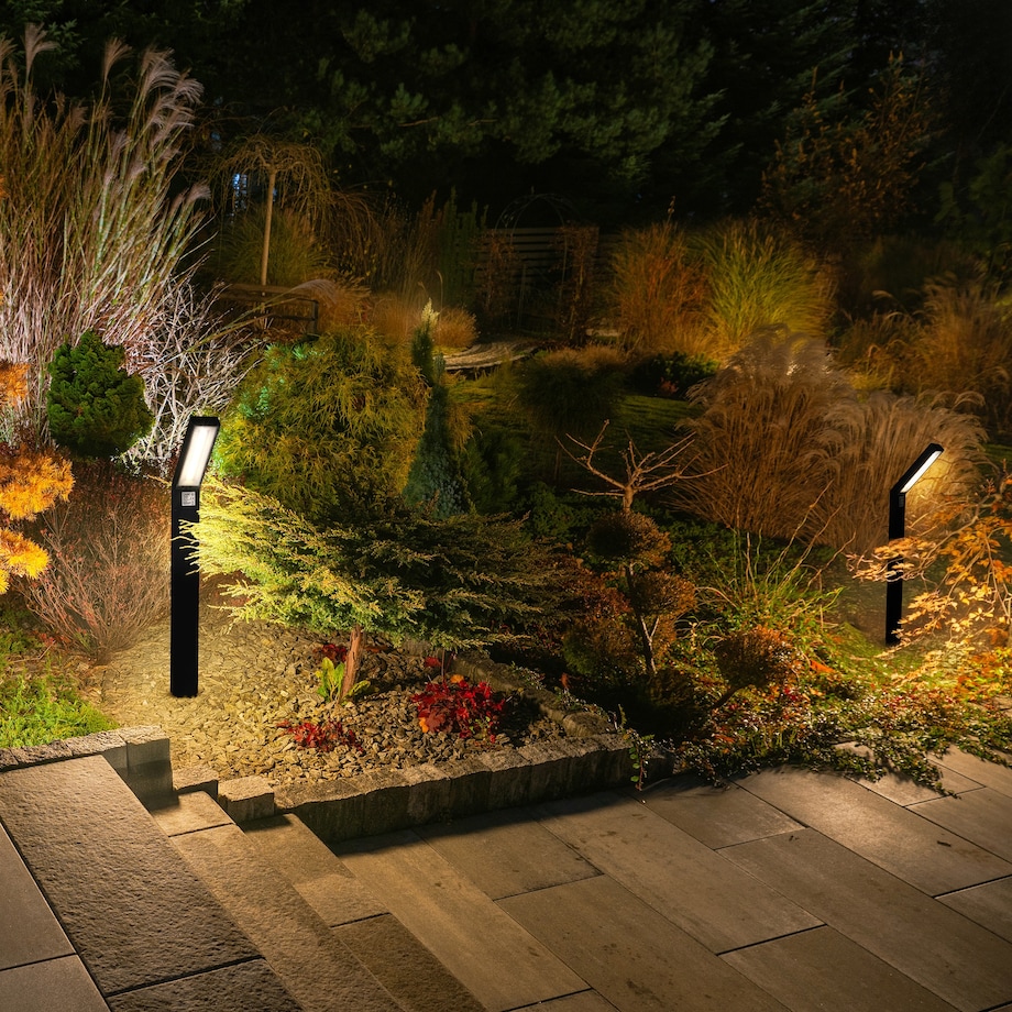 Lampa Solarna 20 Led Do Ogrodu Wbijana Dekoracja Ogrodowa Czujnik Zmierzchu