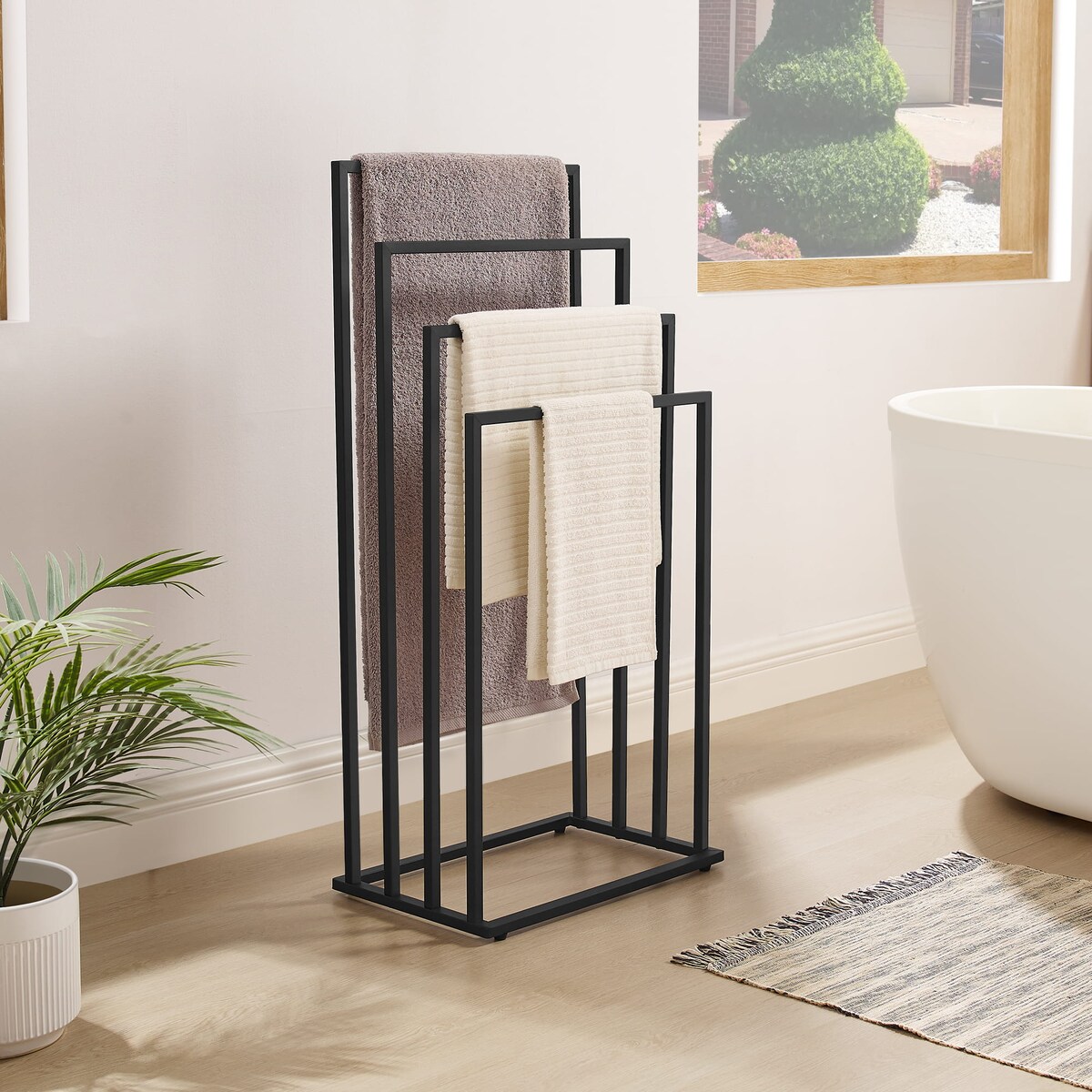 Stojak Na Ręczniki 4 Szczeble 45X29X93,5 Cm