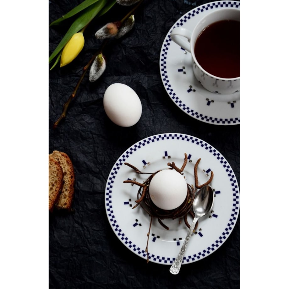 Zestaw filiżanek ze spodkami dla 6 osób 12 el. Folk Fusion Norwegia G831