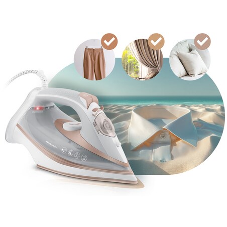 Żelazko parowe 3000W ceramiczna powłoka praca w pionie Berdsen 333201