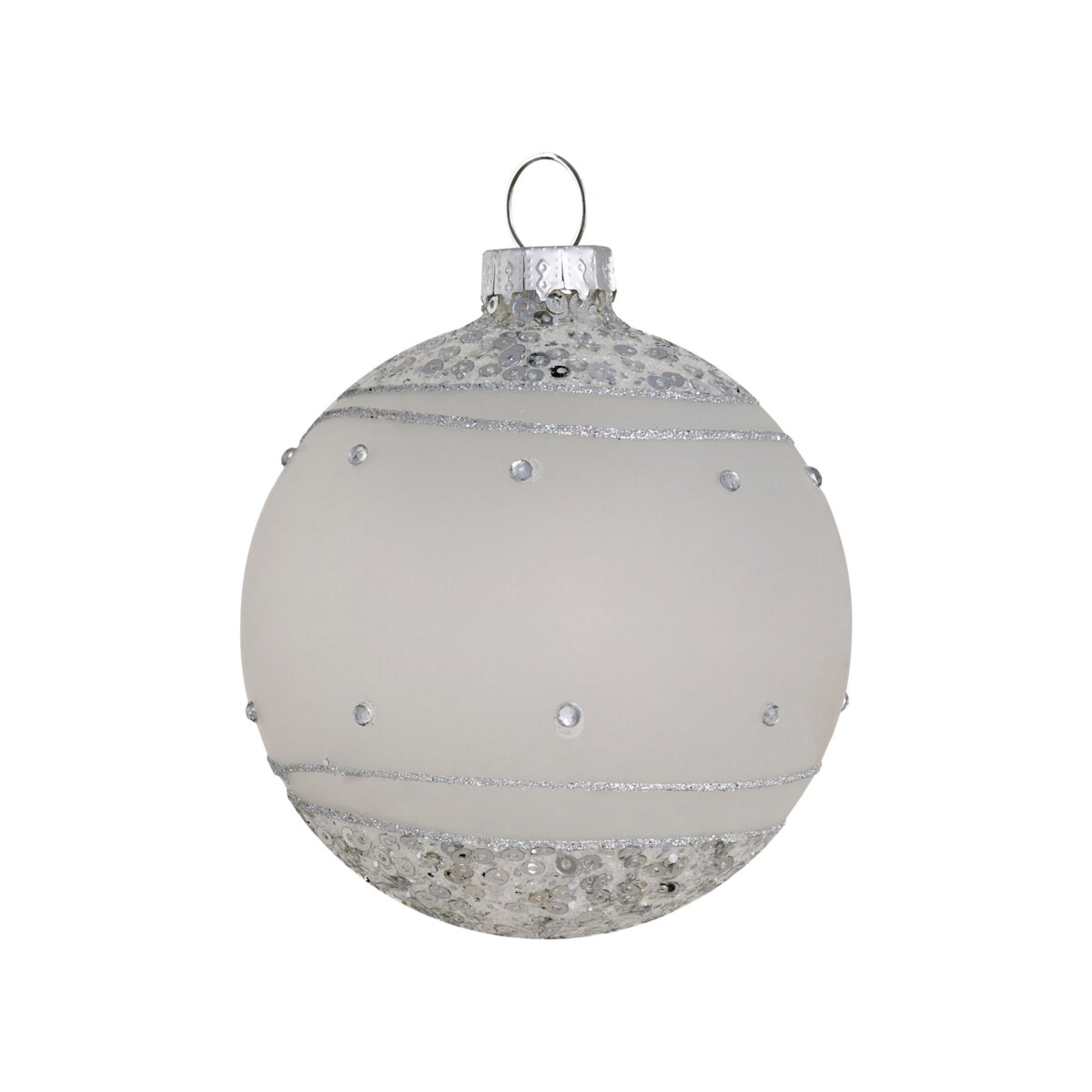 Zestaw 35 bombek FROSTFALL Szkło Szary