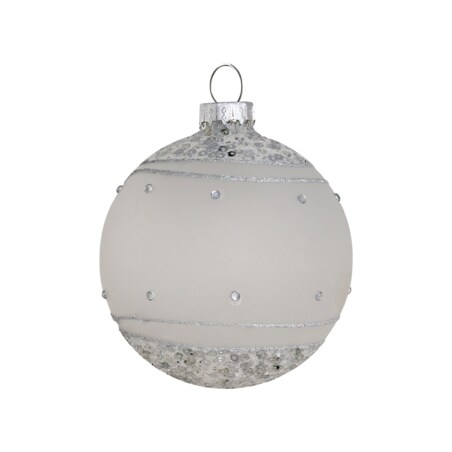 Zestaw 35 bombek FROSTFALL Szkło Szary