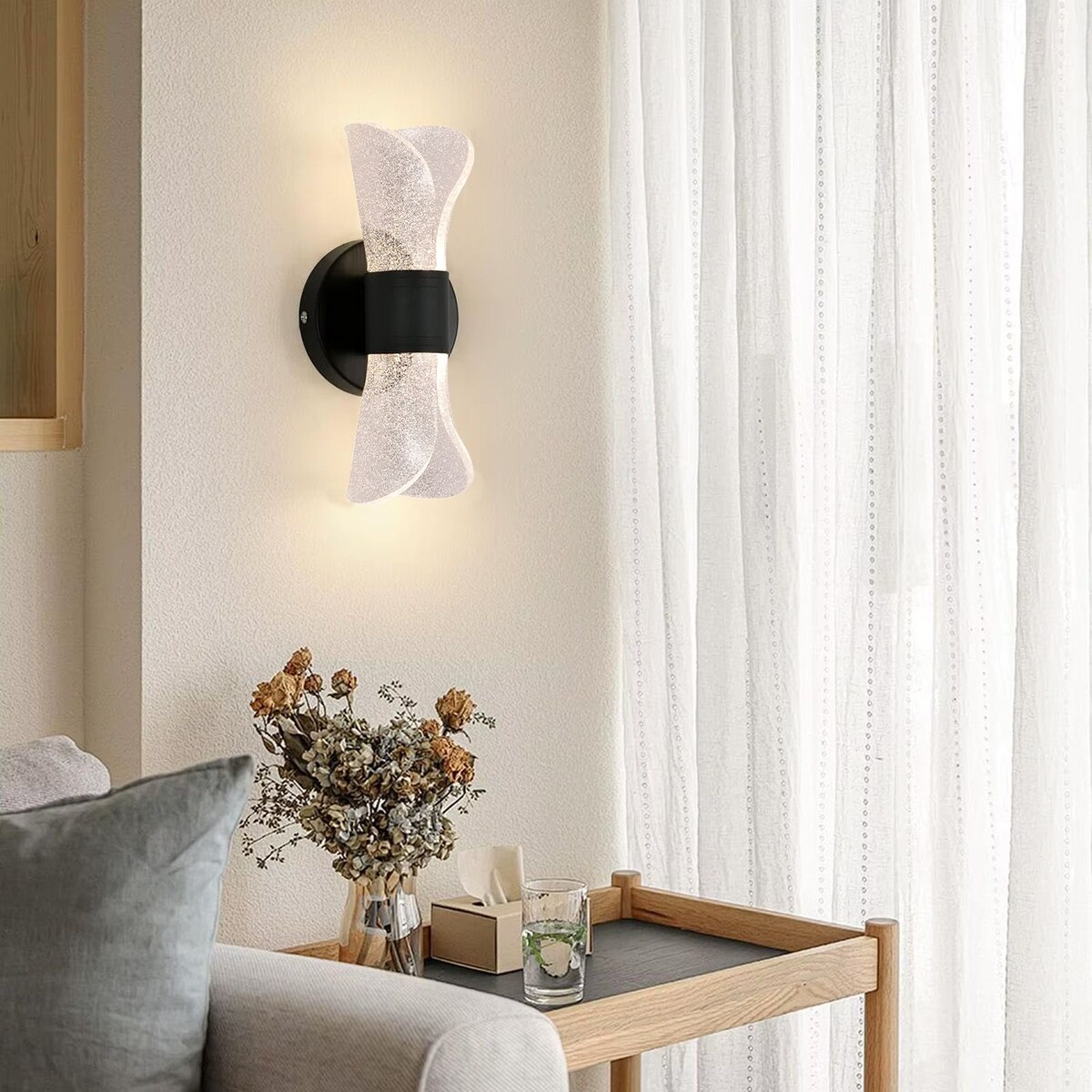 Kinkiet G029-W Led Czarny, Metal, Tworzywo Sztuczne