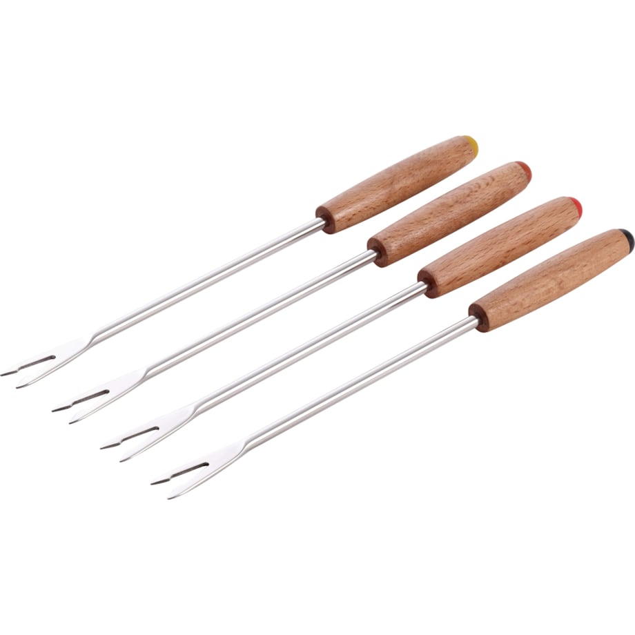 Zestaw 4 krótkich widelców do fondue Staub