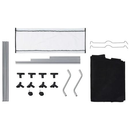 vidaXL Sortownik na pranie z 3 pojemnikami, czarny, stalowy